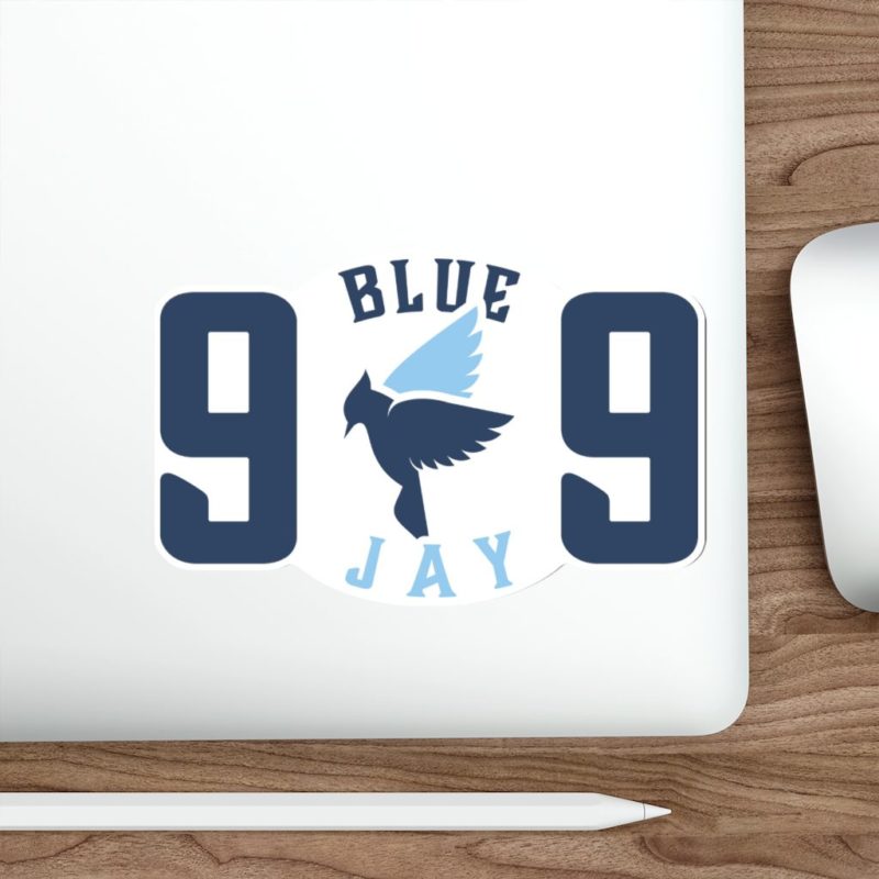 Baby Blue Jay Bird Custom-Cut Vinyl Sticker