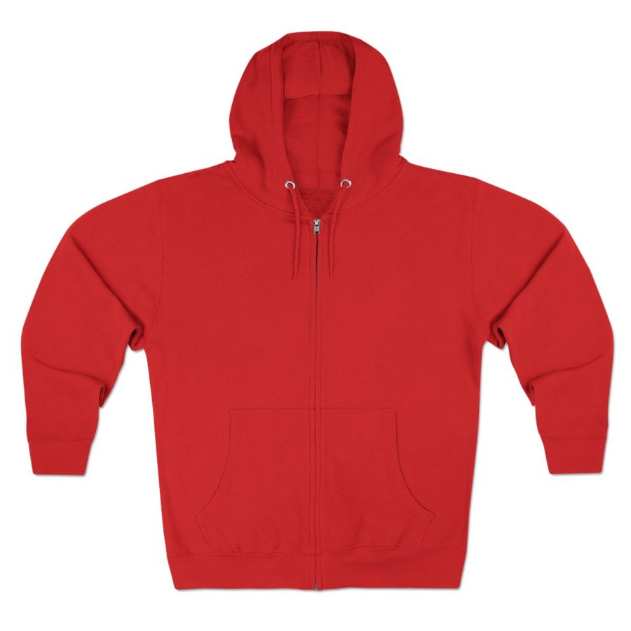 Lake Seven Premium Zipper Hoodie Front - Red