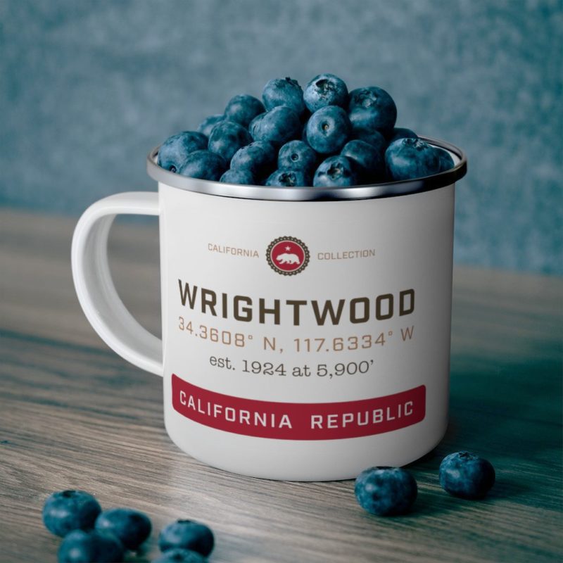 Wrightwood, Ca Hoodie Featuring the California Bear on Sport Gray Wrightwood, Ca Hoodie Featuring the California Bear on Sport Gray